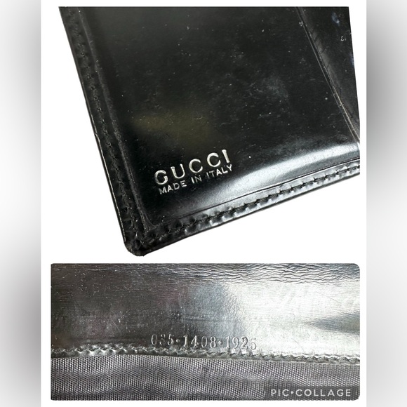 ❌SOLD🖤Vintage Gucci Patent Leather Bifold Long Wallet - Picture 14 of 15